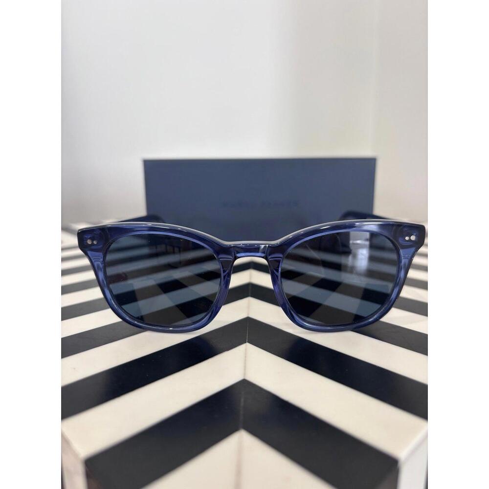 Warby Parker Newman M 447 Sunglasses Blue Frame 48-21-140 NEW w/ Case